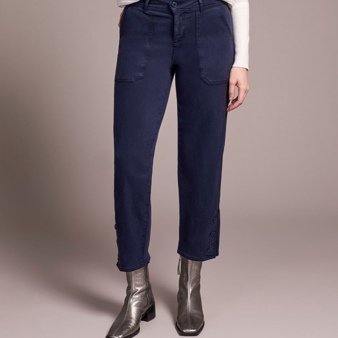 Tribal - Fly Front Ankle Pant With Button Vent