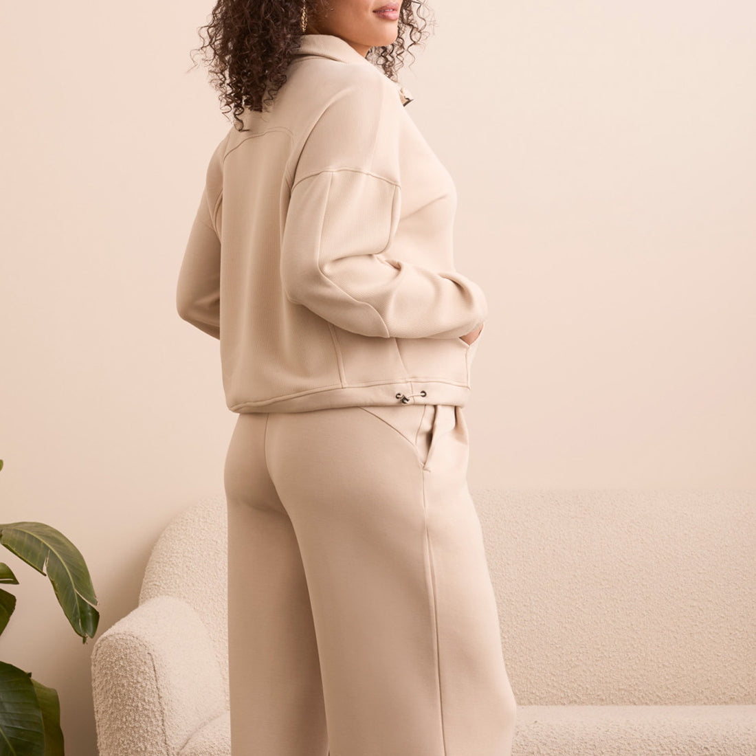 Tribal - Long Sleeve Mock-Neck Top With Zipper
