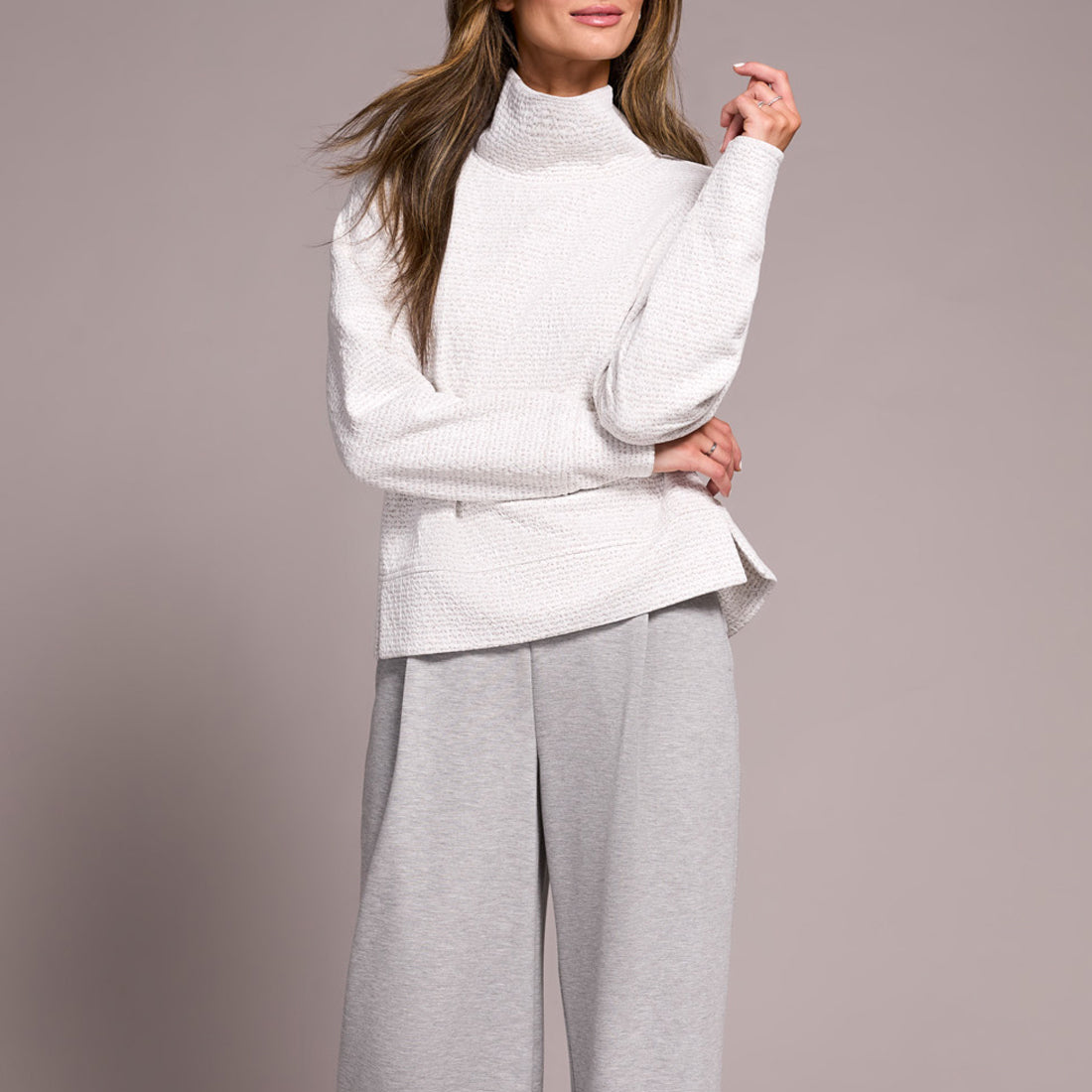 Tribal - Long Sleeve Funnel Neck Sweater