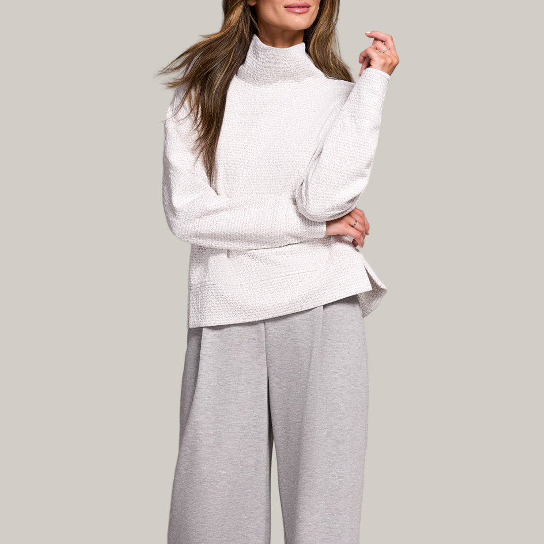 Tribal - Long Sleeve Funnel Neck Sweater