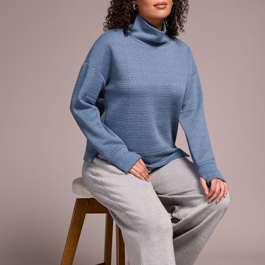 Tribal - Long Sleeve Funnel Neck Sweater