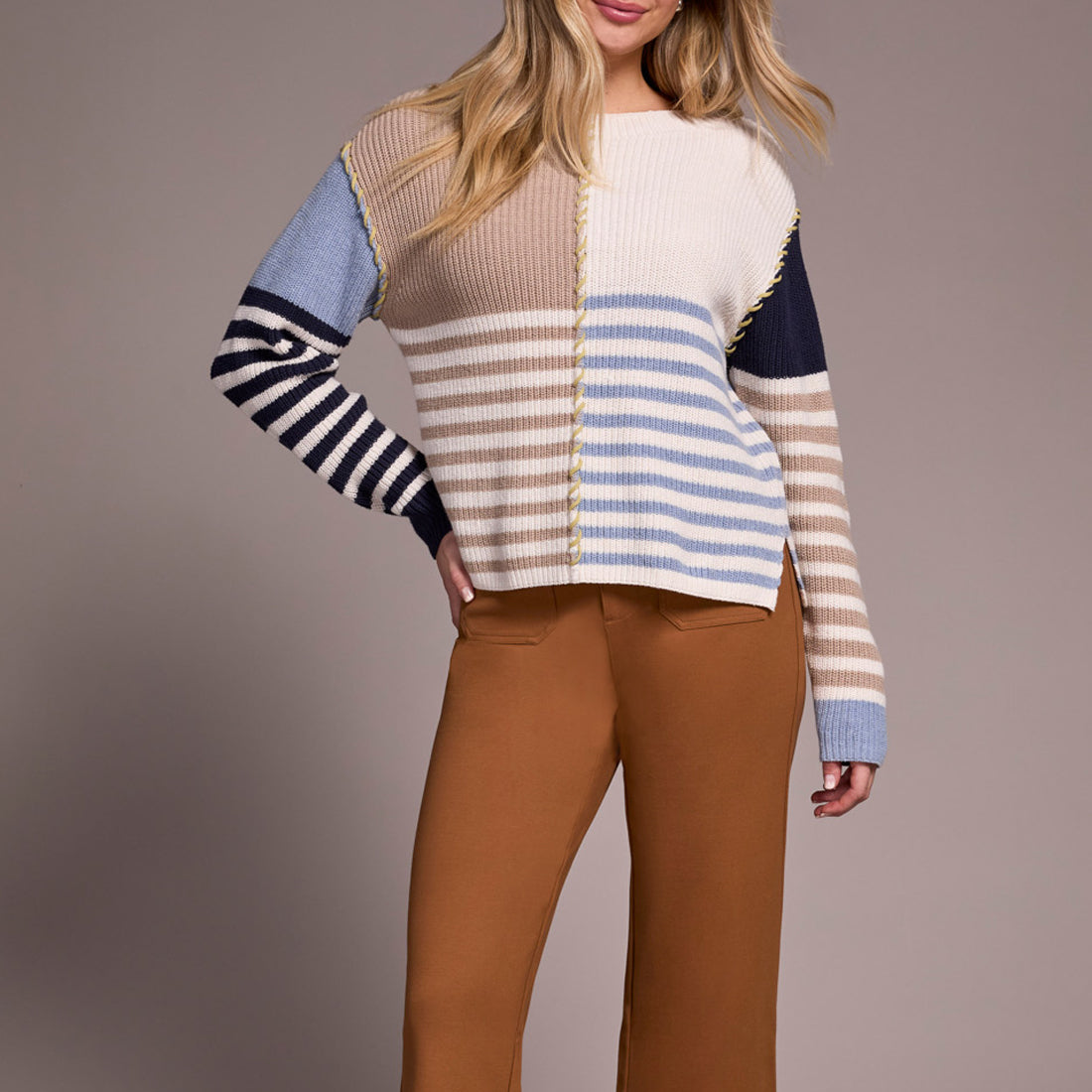 Tribal - Long Sleeve Boat Neck Sweater