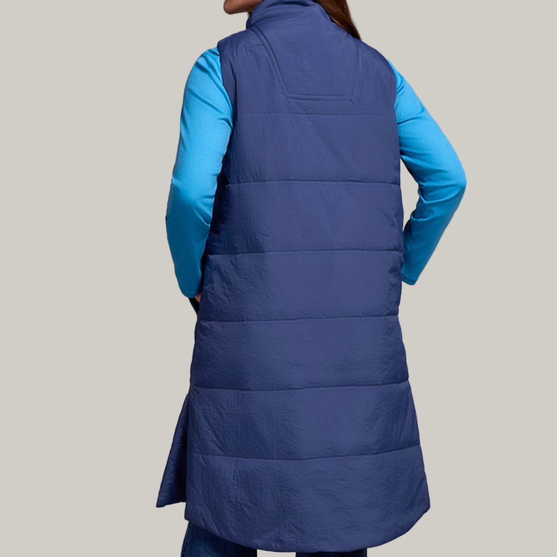 Tribal - Long Zip-Front Quilted Vest