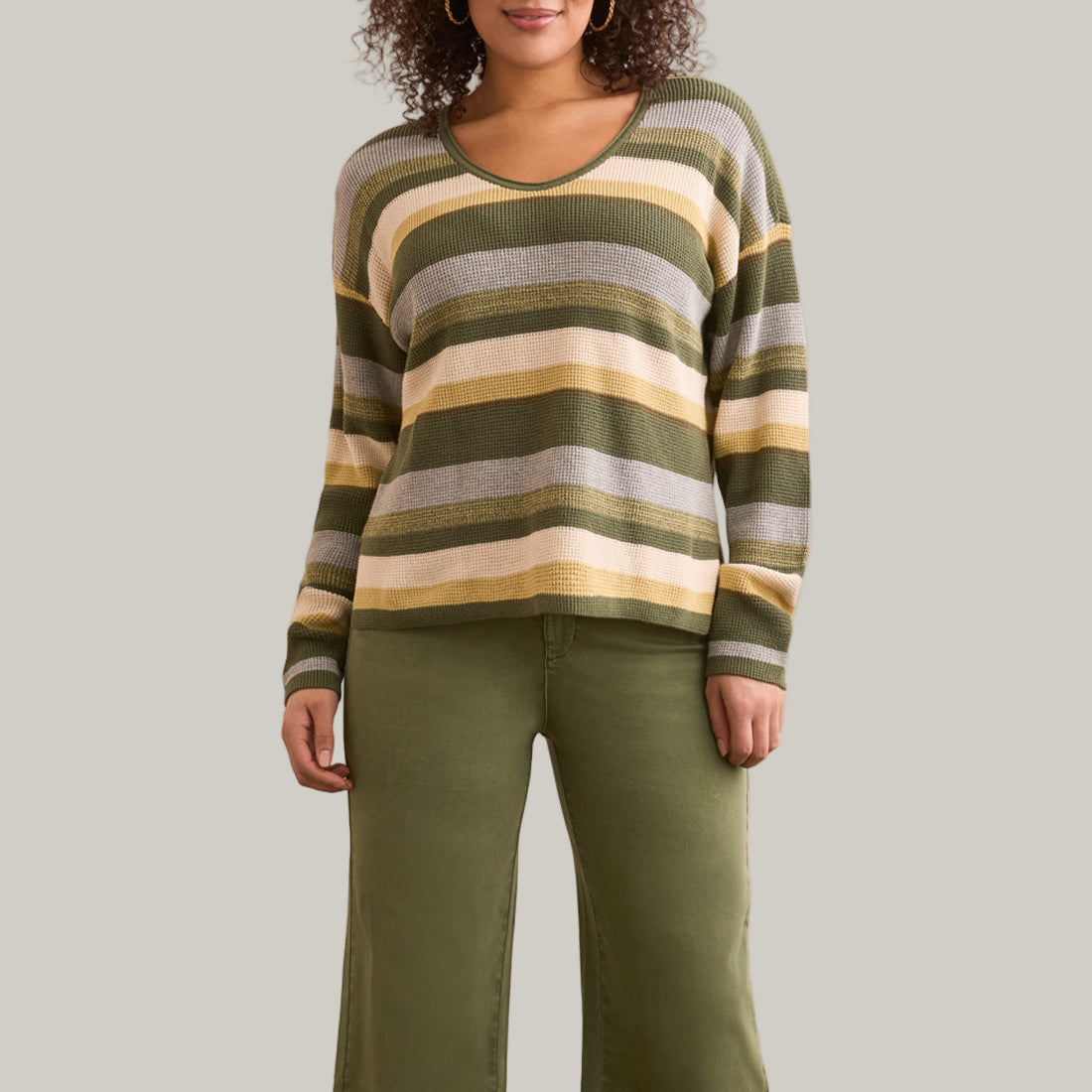 Tribal - Long Sleeve Waffle Top