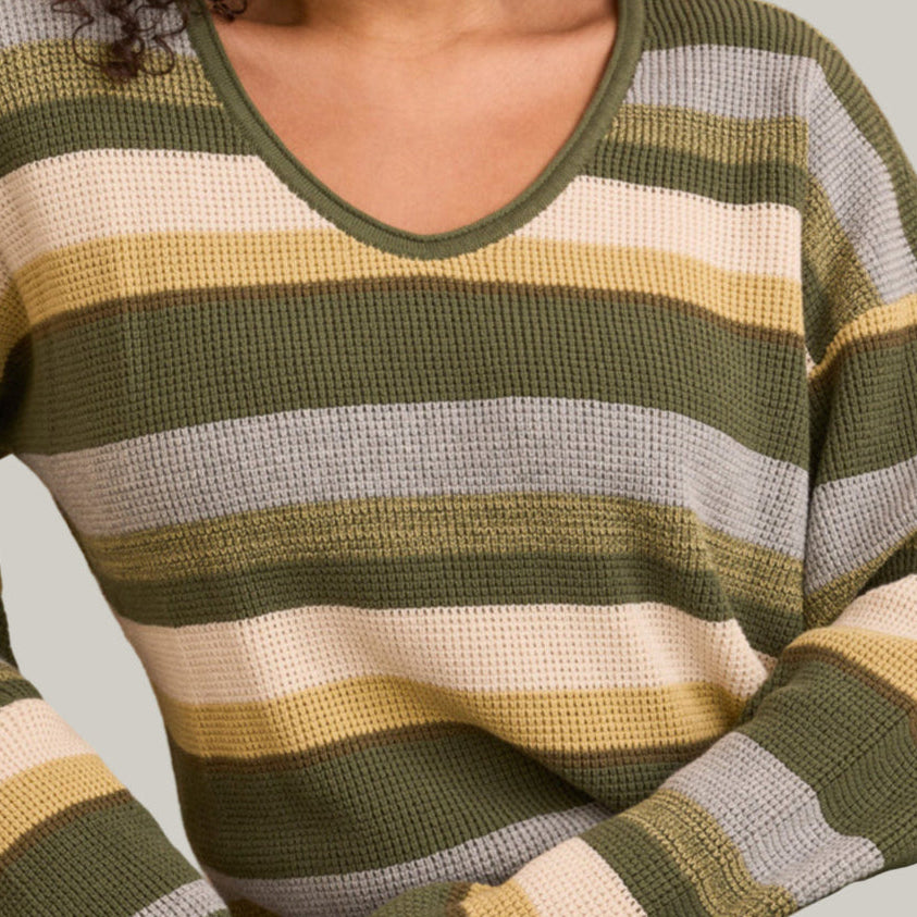 Tribal - Long Sleeve Waffle Top