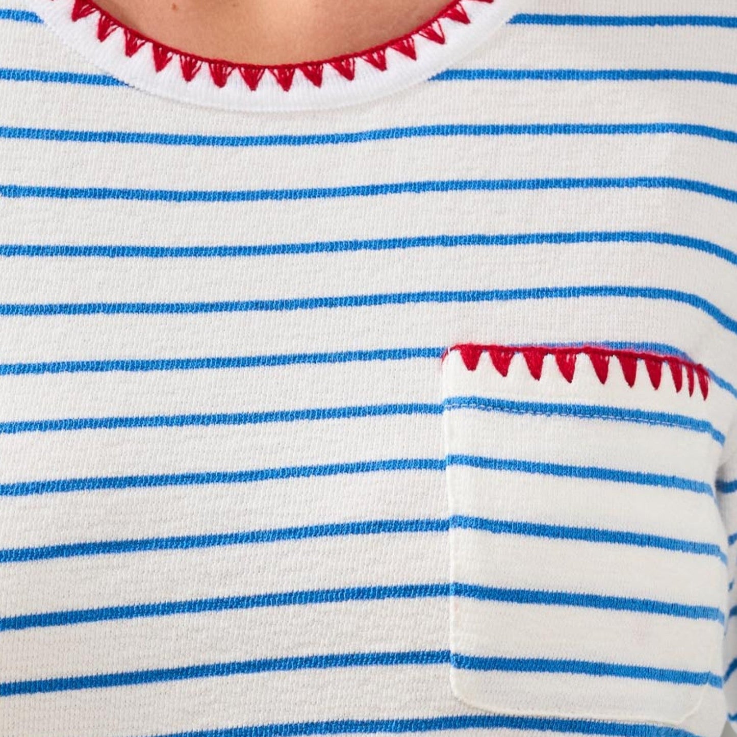 Tribal - Harbour Stripe Trim Tee