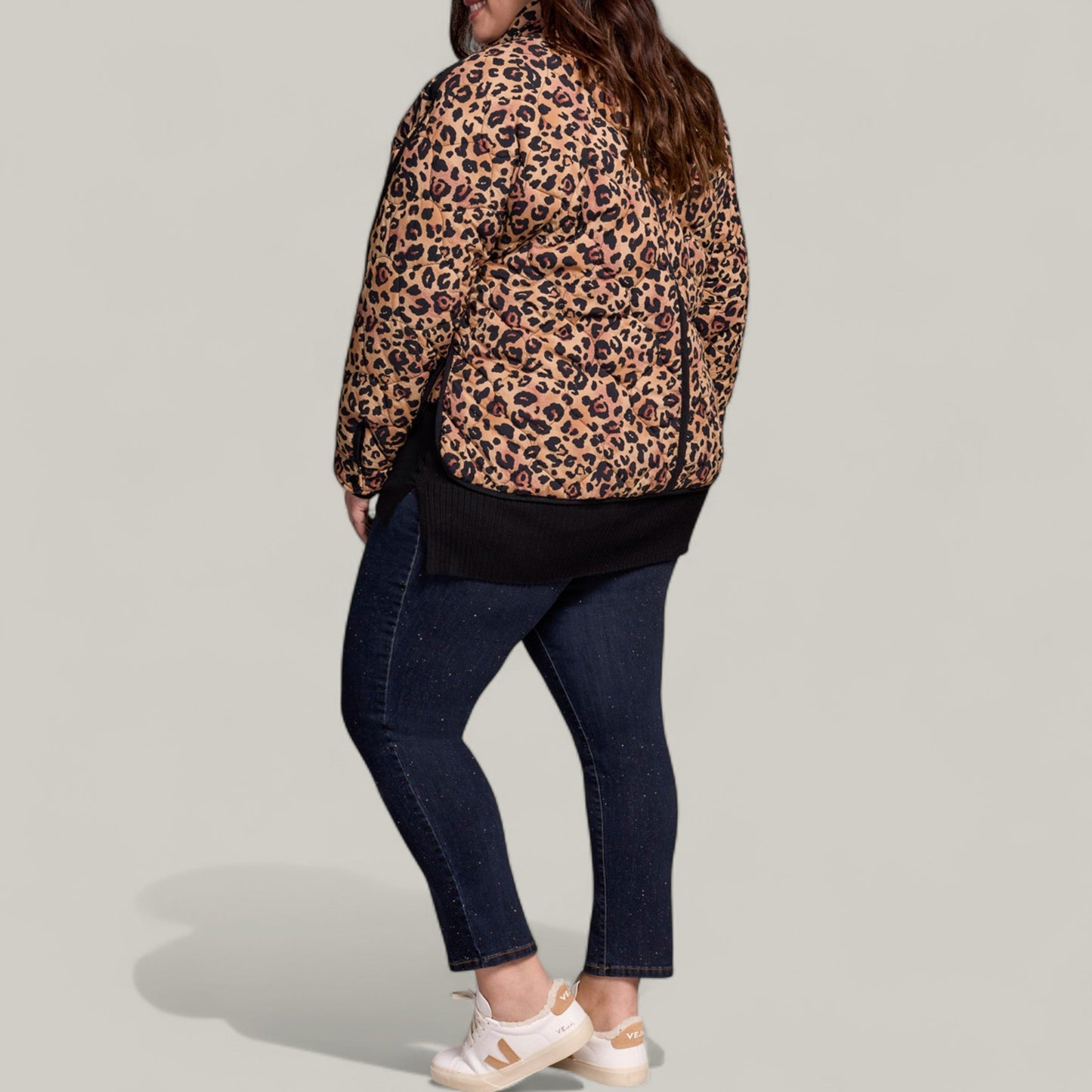 Tribal - Lightweight Drop Shoulder Quilted Puffer Jacket (Plus Size)