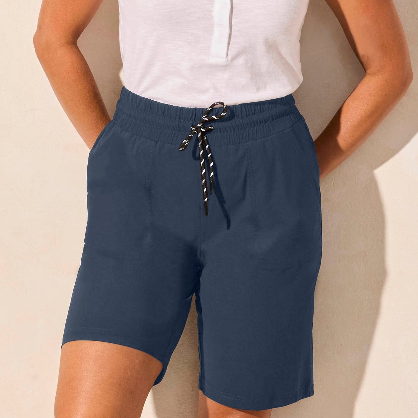 Tribal - 4-Way Stretch Pull-On Shorts