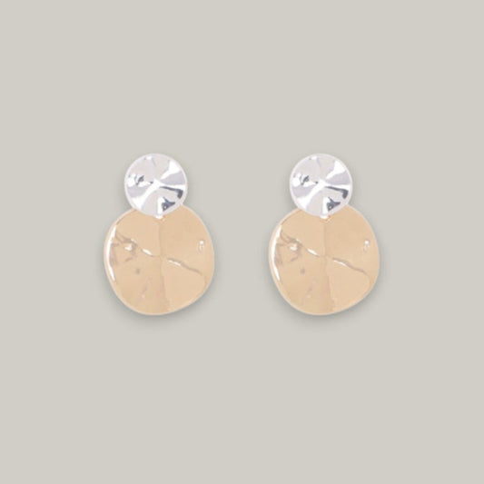 Merx - Hammered Disc Statement Earrings