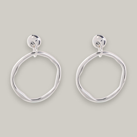 Merx - Shimmer Silver Hoop Earrings