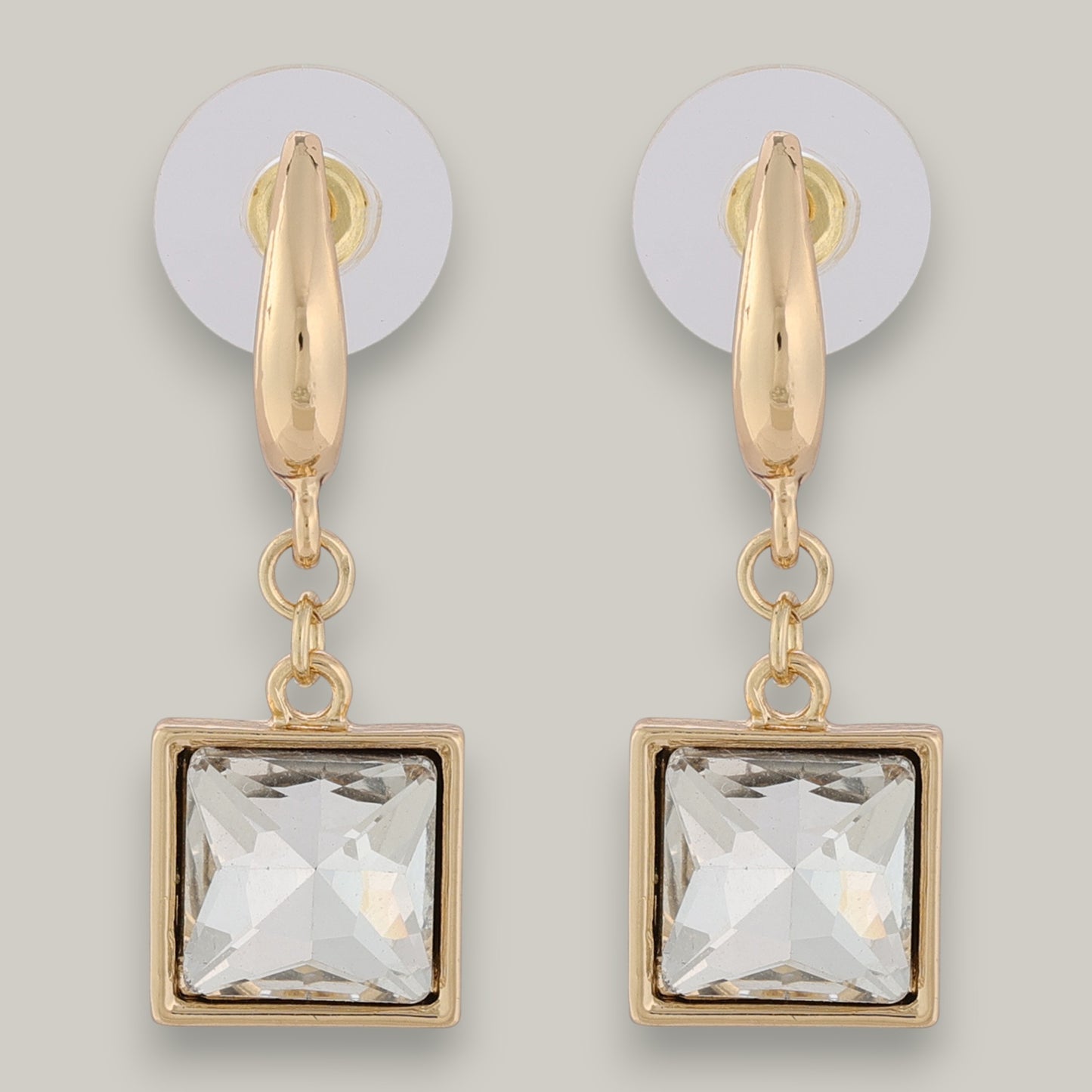 Merx - Dangling Square Crystal Earring