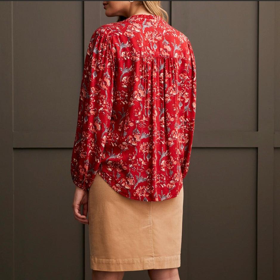 Tribal - Jacquard Challis Button-Up Blouse