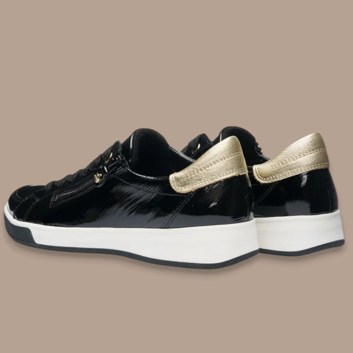 Ara - Patent Zip Sneaker