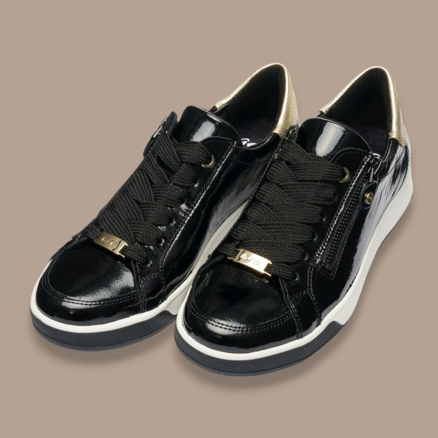Ara - Patent Zip Sneaker