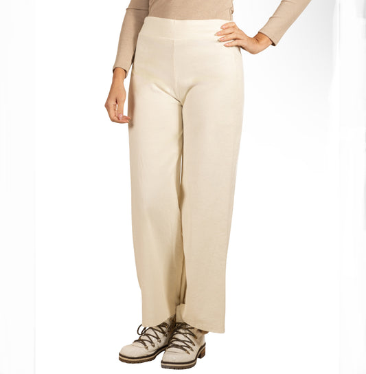 Angela Mara - Pull-On Wide Leg Corduroy Pants