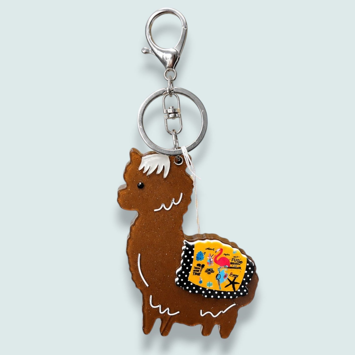 Caracol - Llama Adventure Mirror Keychain