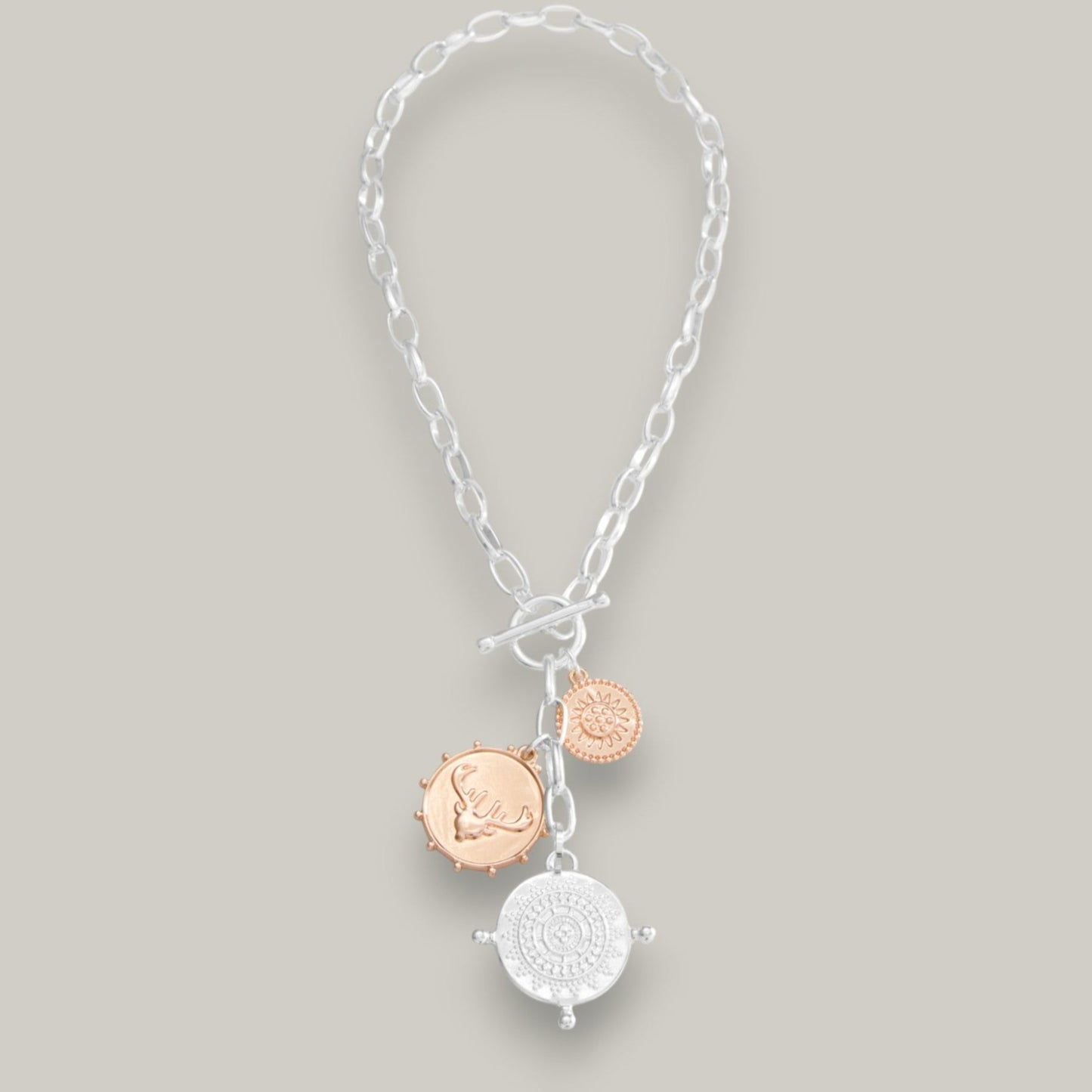 Merx - Rose Gold & Silver Necklace