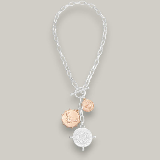 Merx - Rose Gold & Silver Necklace