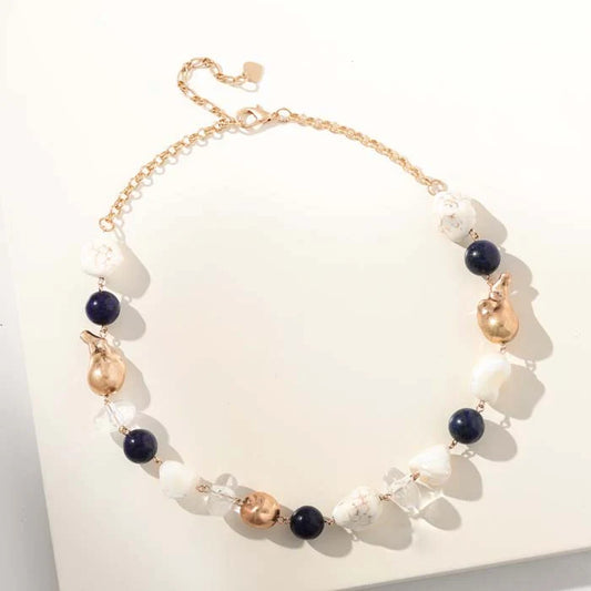 Merx - Gold Chain Necklace With Beads