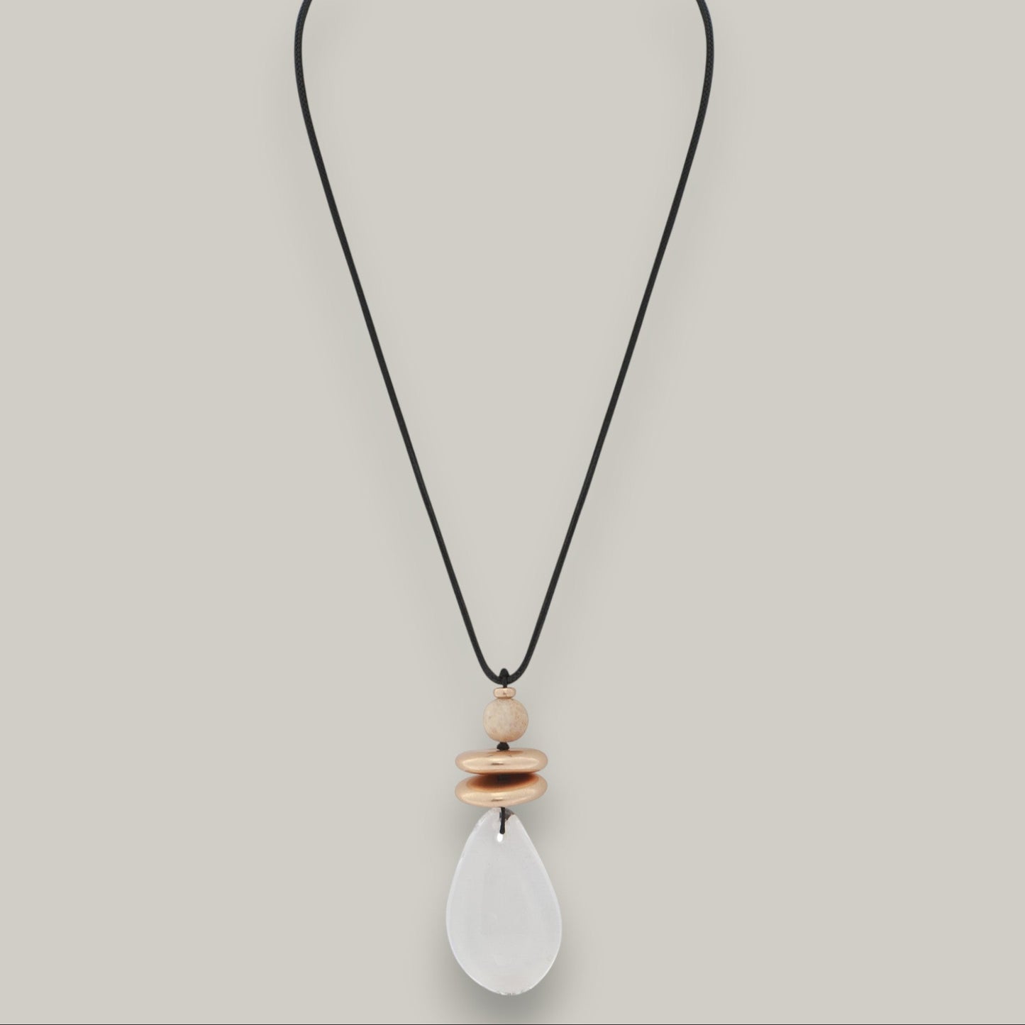 Merx - Clear Drop Necklace