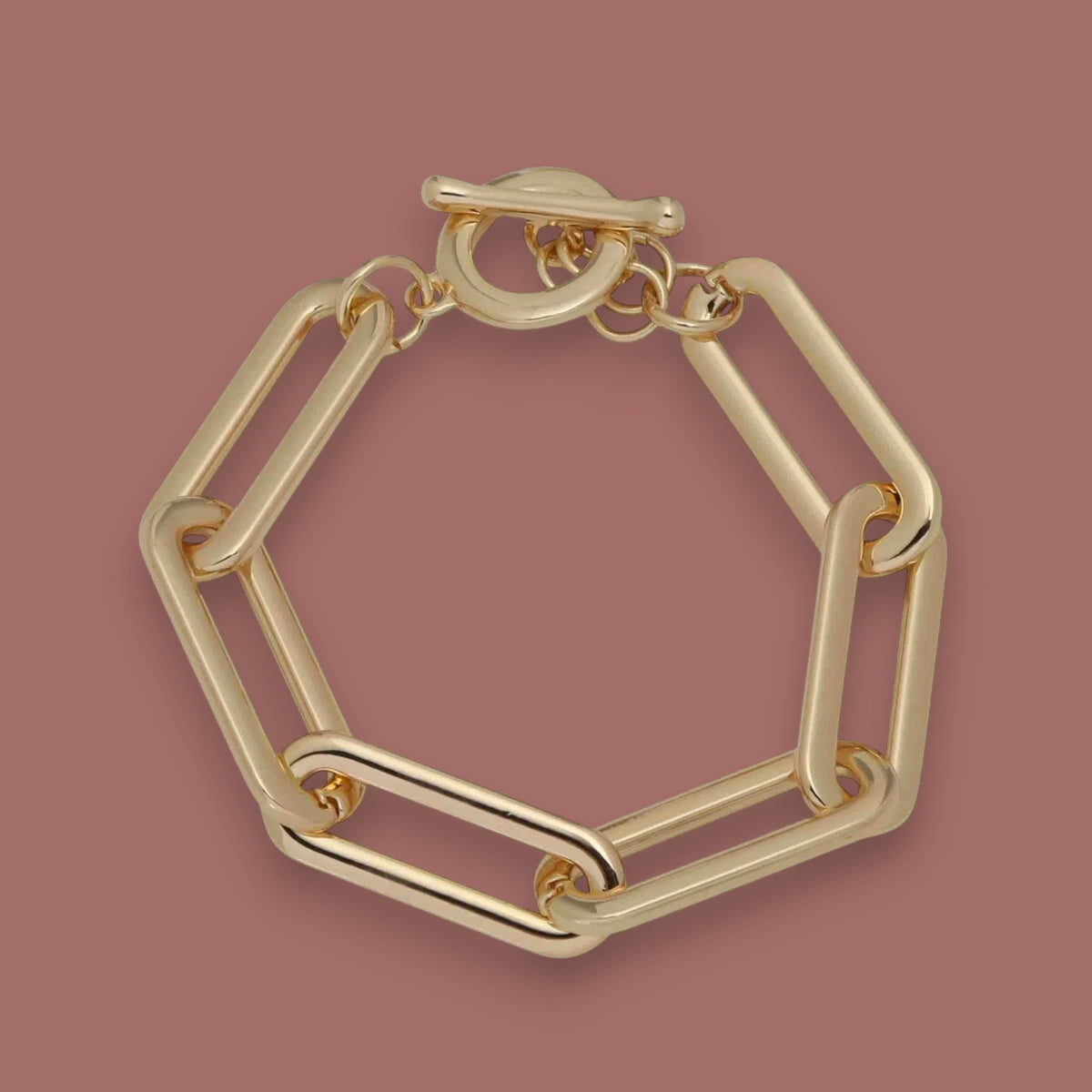 Merx - Paperclip Link Toggle Bracelet