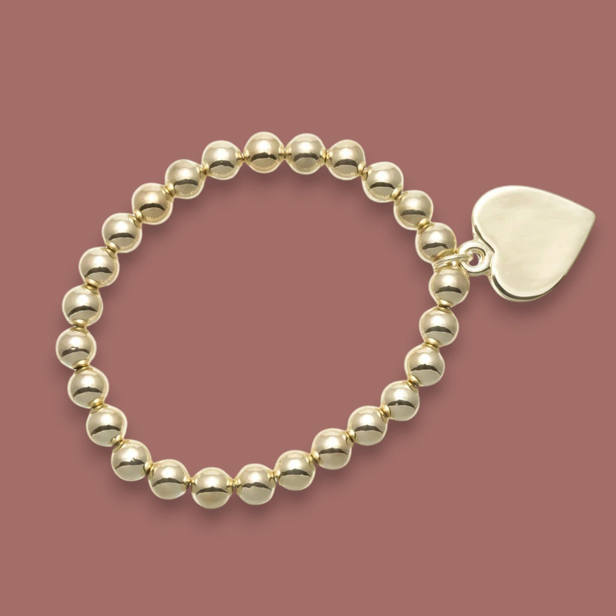 Merx - Beaded Charm Heart Bracelet