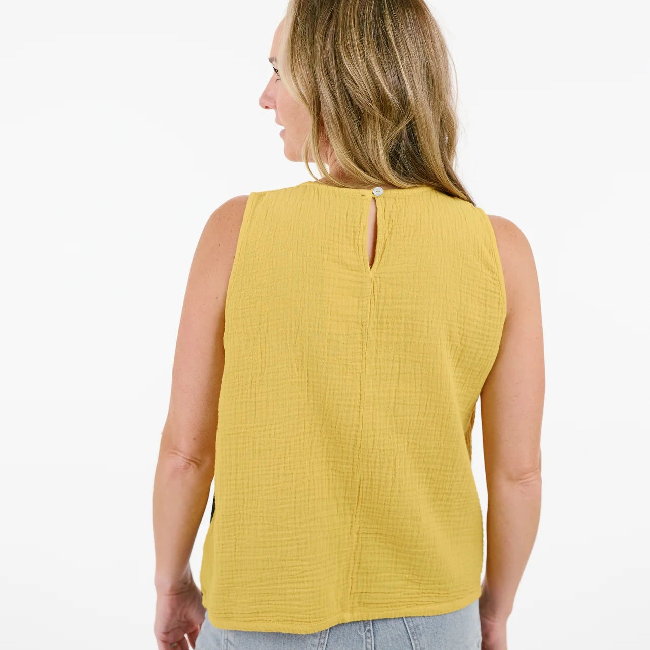 Shannon Passero - Tank Top With Denim Detail