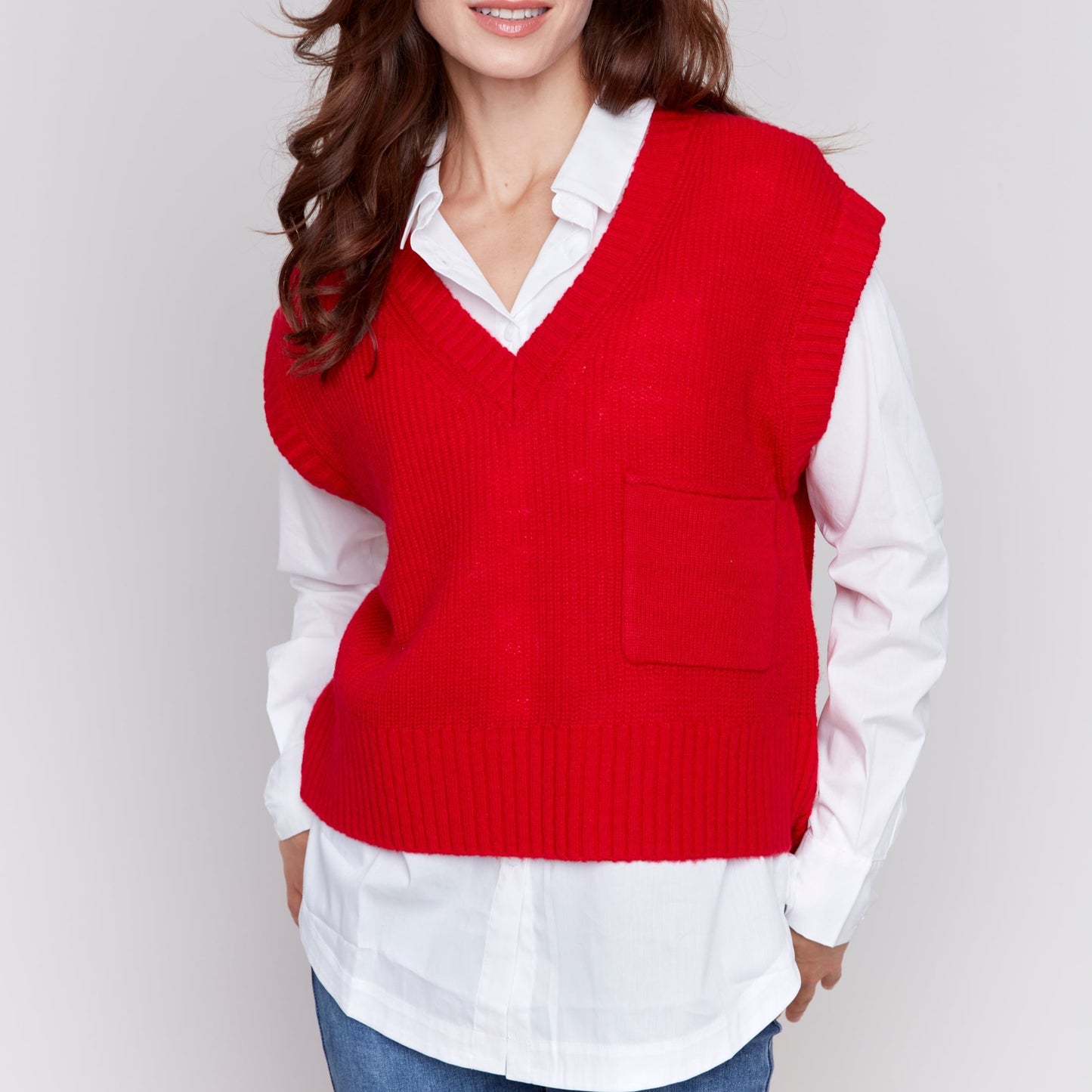 Charlie B - V-Neck Sweater Vest