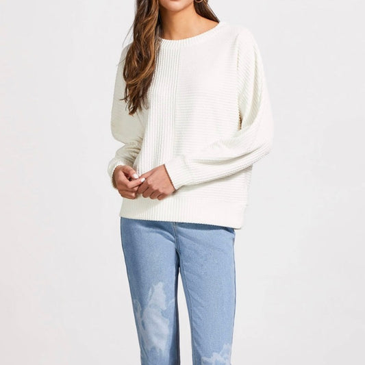 Tribal - Textured knit Dolman Sleeve Sweater