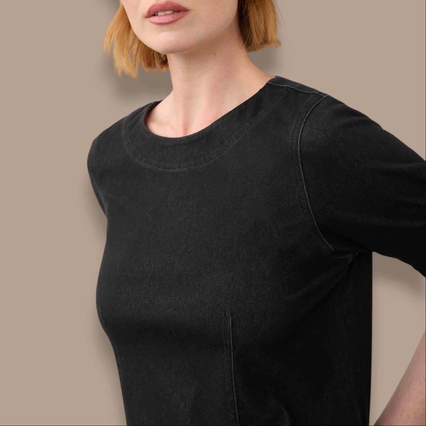 FDJ - Elbow Sleeve Seamed Knit Top