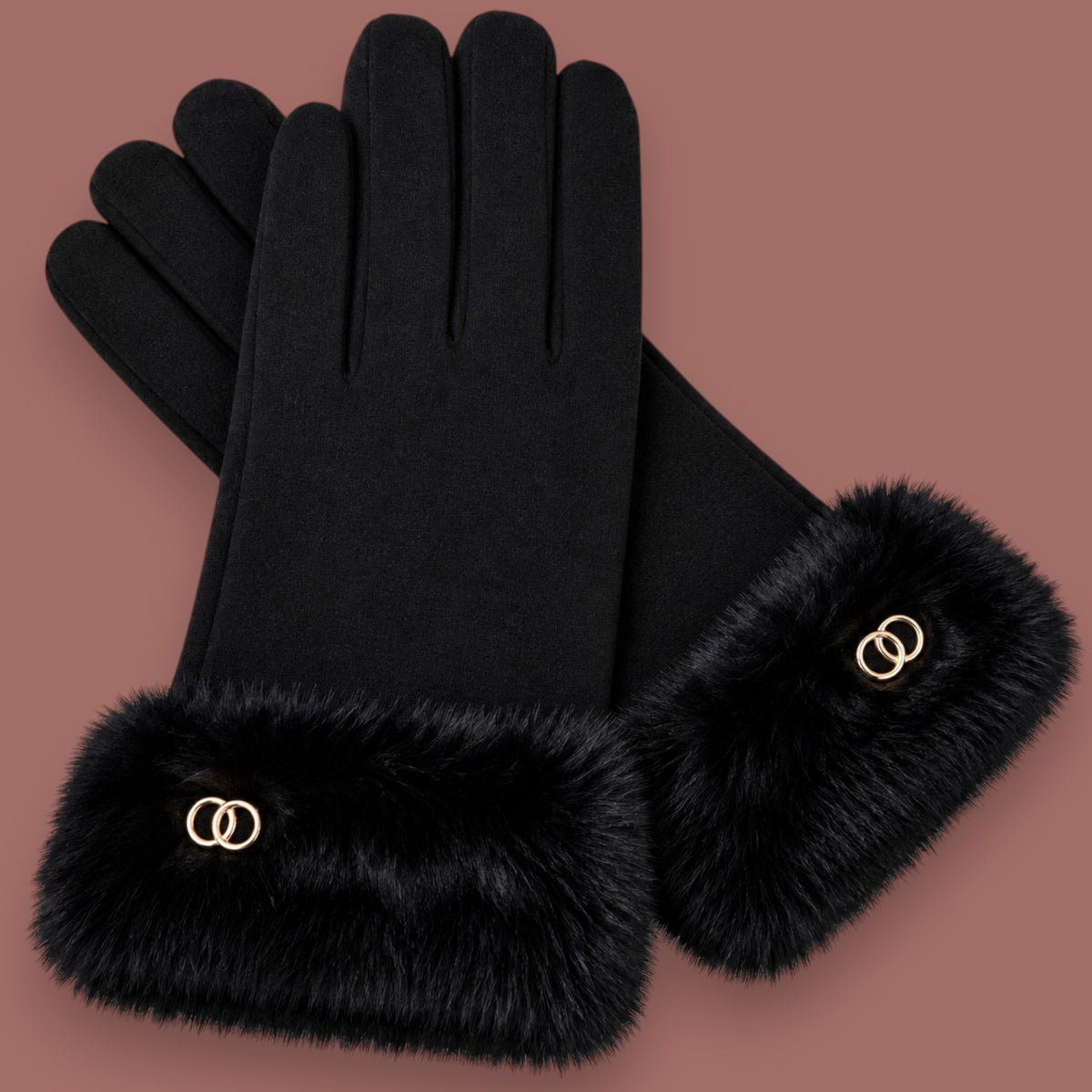 LC - Elegant Faux Fur Cuff Gloves