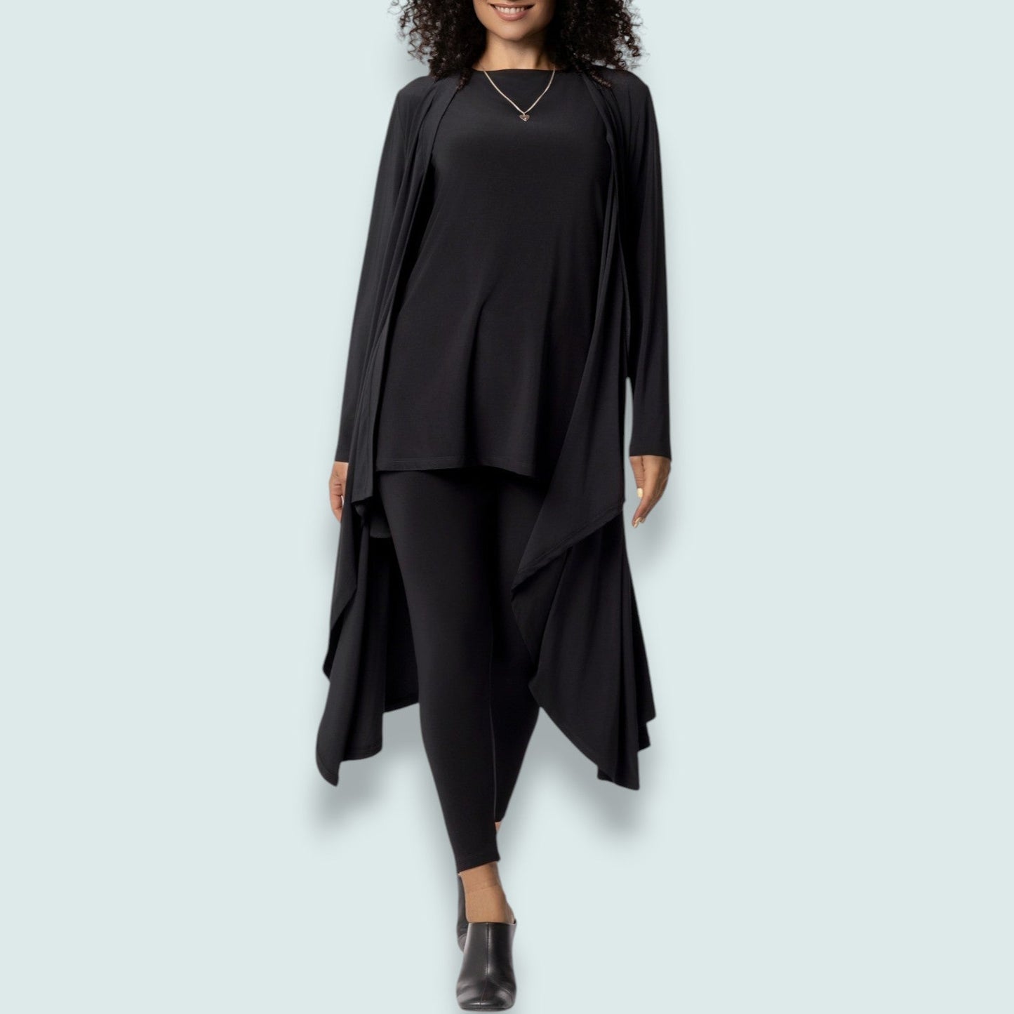 YNOT - Fluid Drape Open-Front Duster