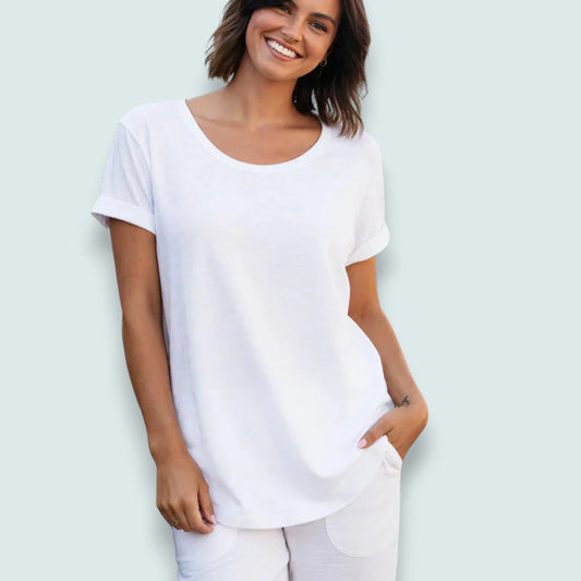 Escape - Essential Everyday Rolled-Sleeve Tee