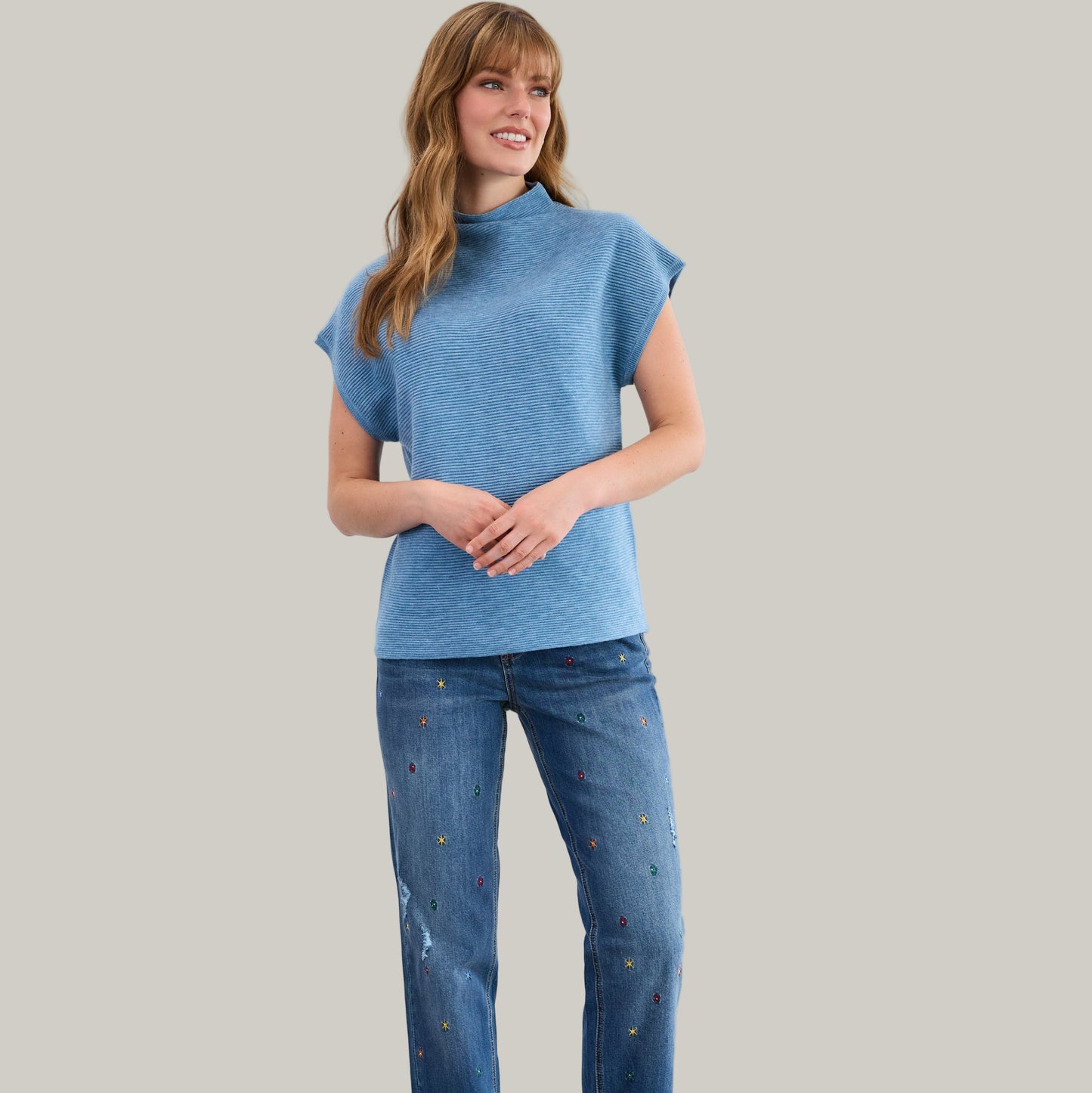 FDJ - Ottoman Cap Sweater Vest