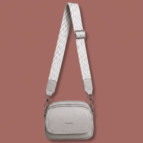 Vintage Decor - Triple Compartment Crossbody Bag