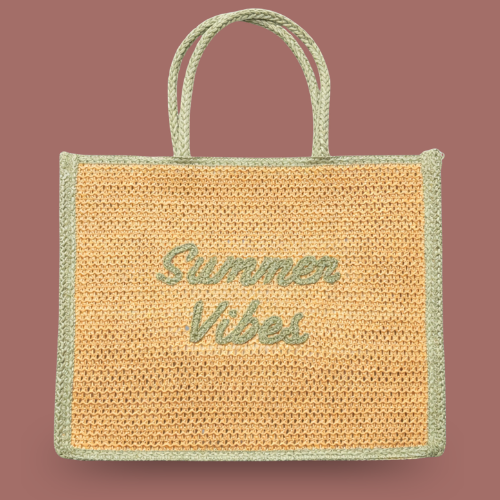 Audrey's - “Summer Vibes” Woven Tote