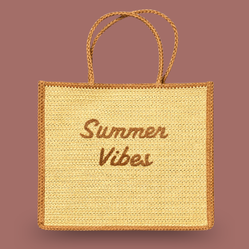 Audrey's - “Summer Vibes” Woven Tote