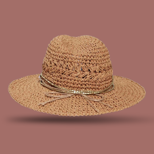 Loevenich - Boho Fedora With “Smile” Beaded Band