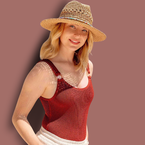 Loevenich - Boho Fedora With “Smile” Beaded Band