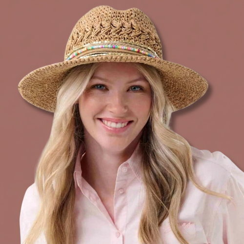Loevenich - Boho Fedora With “Smile” Beaded Band