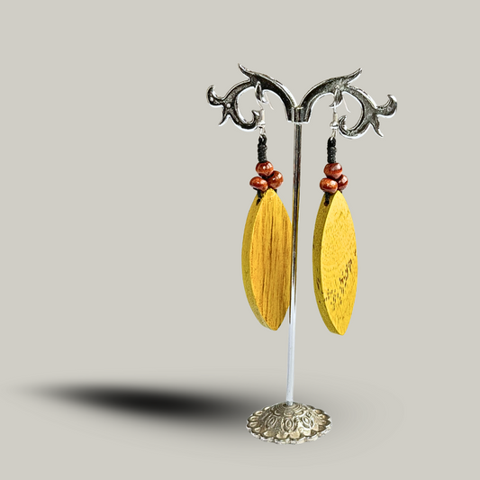 Suzie Blue - Flat Wooden Earrings