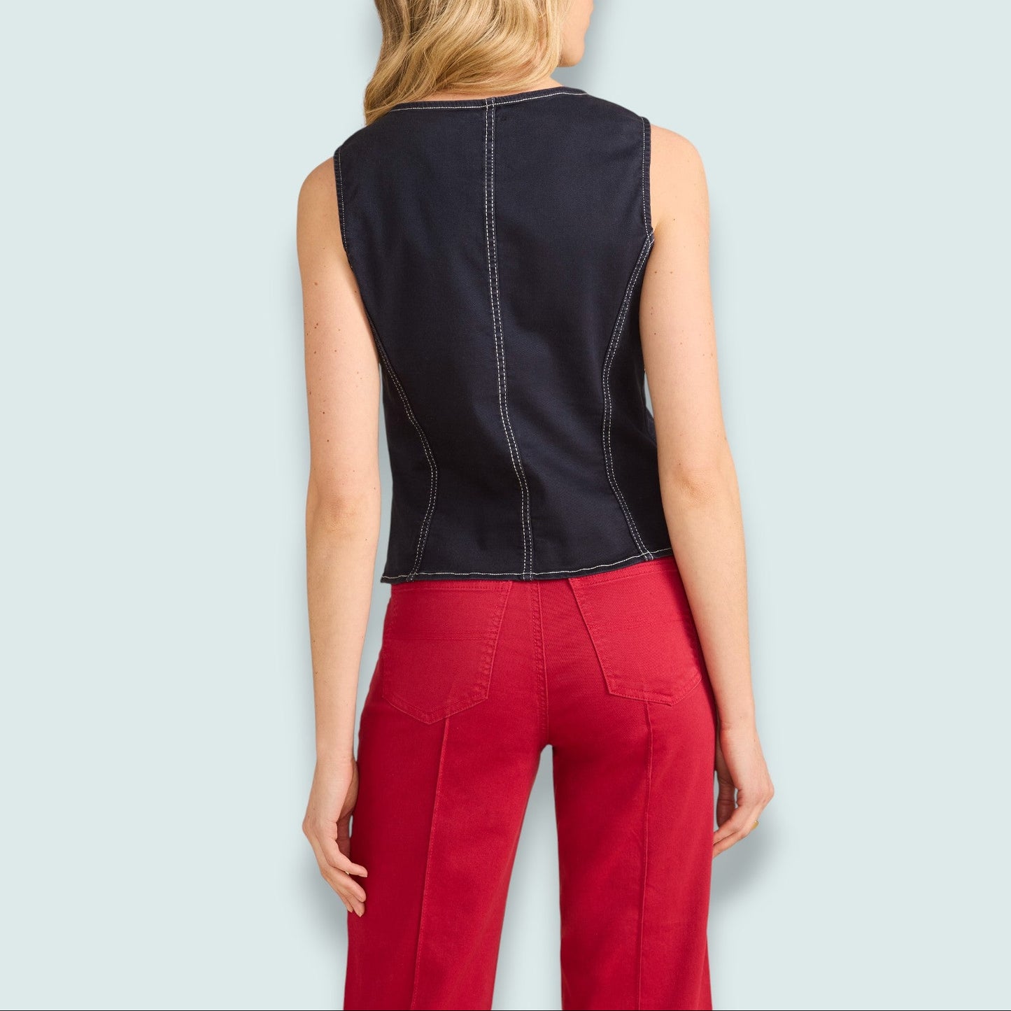 FDJ - Tailored Sleeveless Button-Front Vest