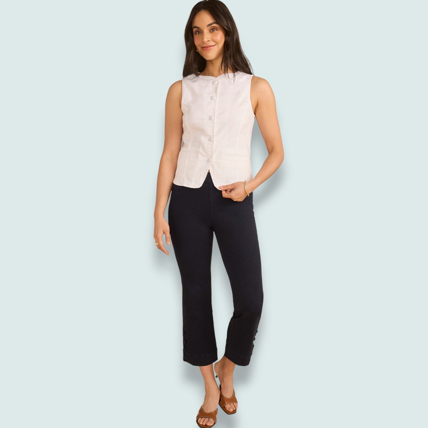 FDJ - Tailored Sleeveless Button-Front Vest