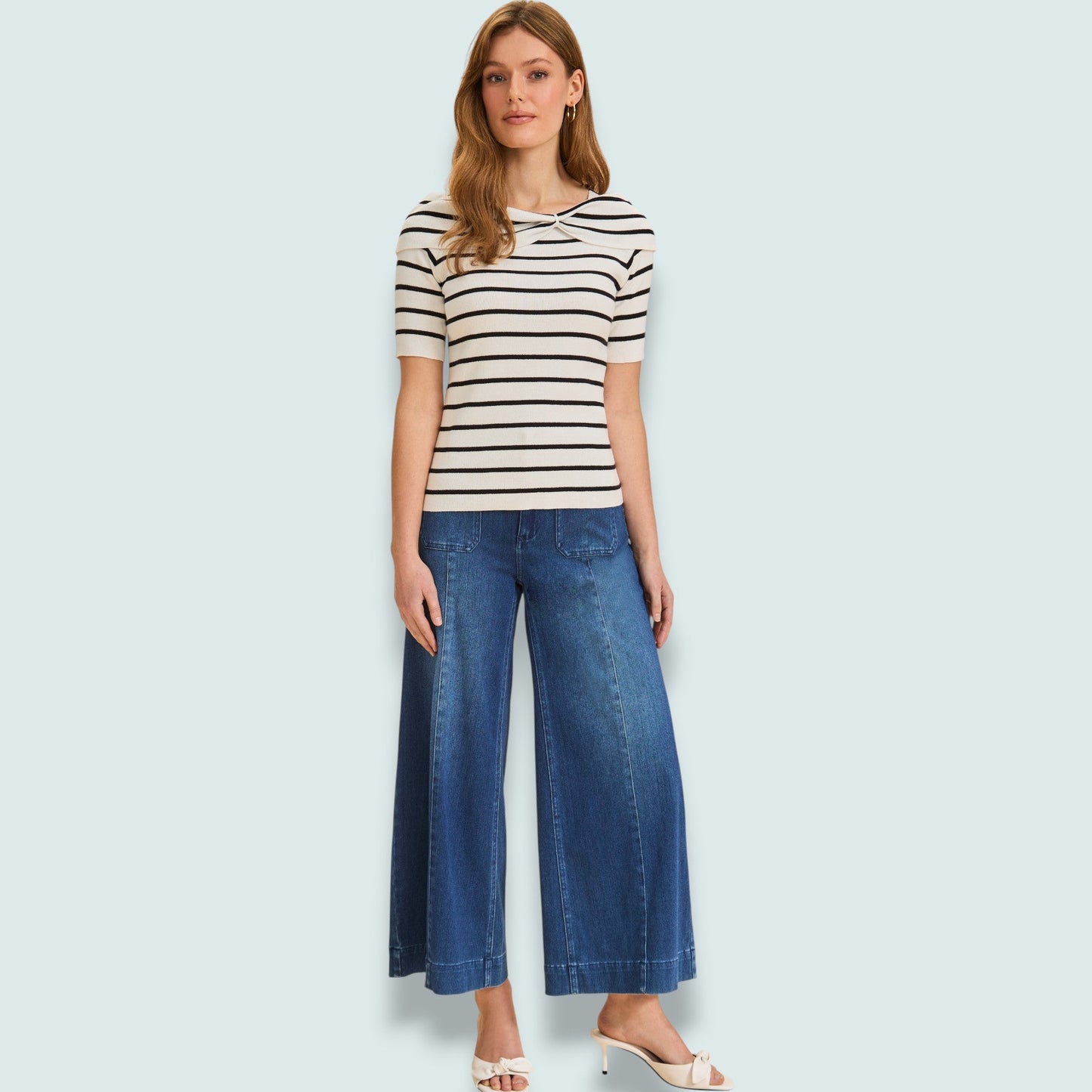 FDJ - Parisian Stripe Twist-Neck Top