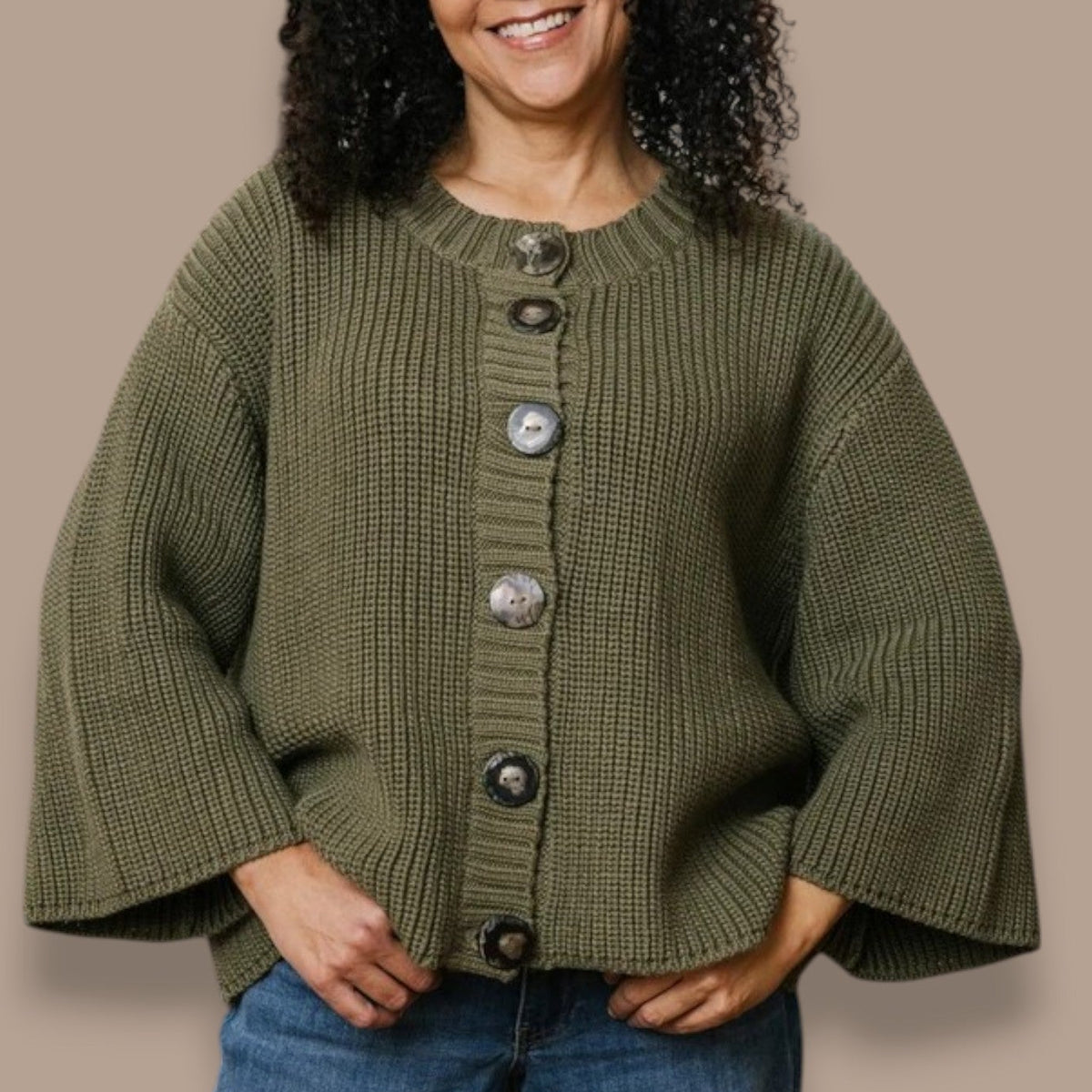 Shannon Passero - Statement Button Knit Cardigan