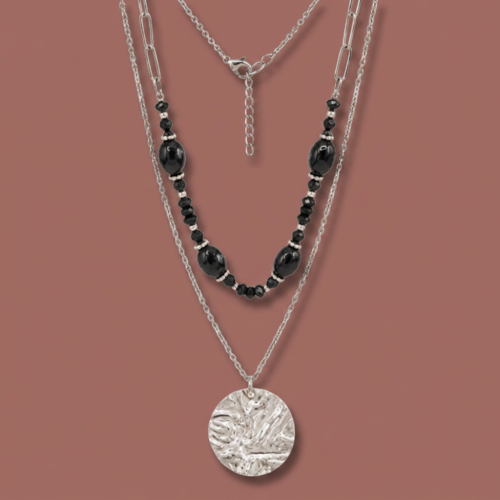 Caracol - Textured Pendant Layered Necklace