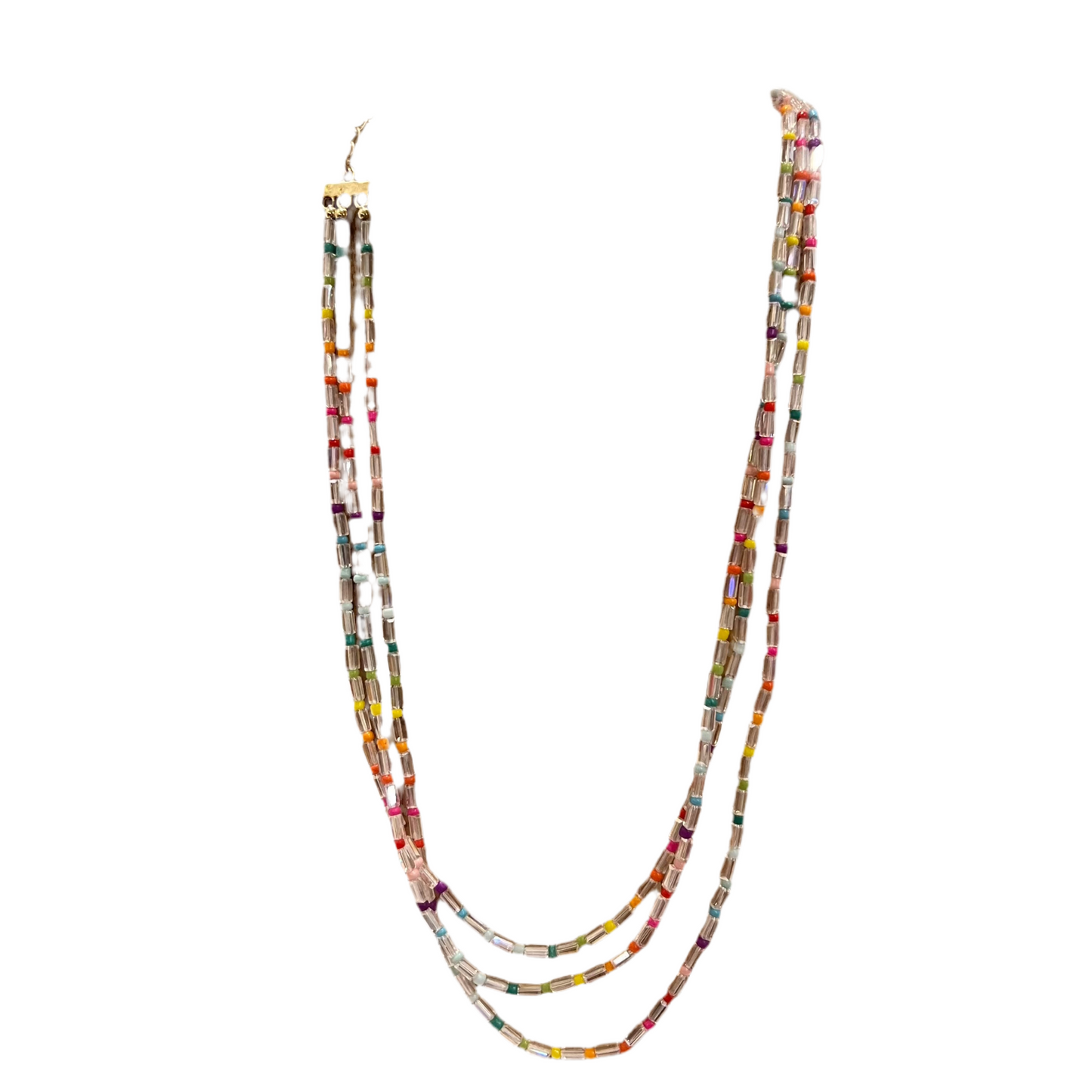 Biwa - Multi Colored Beaded Necklace