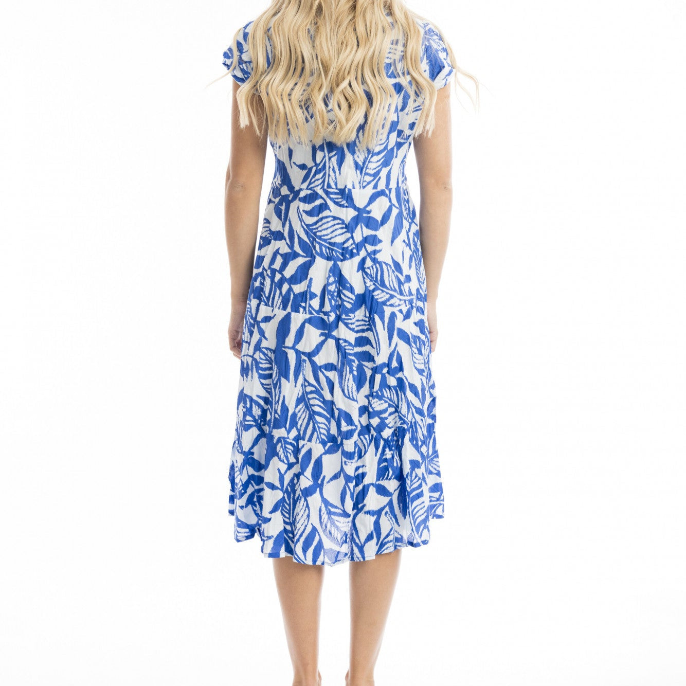 Orientique - Hayman Blue Bias Dress with Pockets