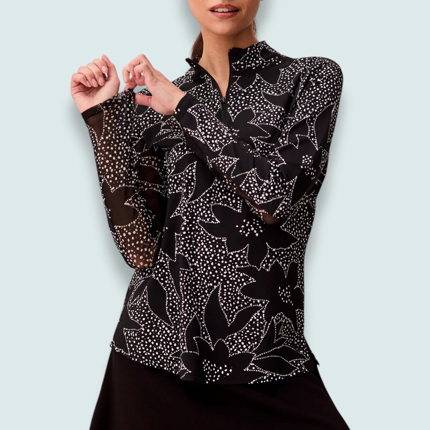 Tribal - High Performance Quarter-Zip Long Sleeve Pullover