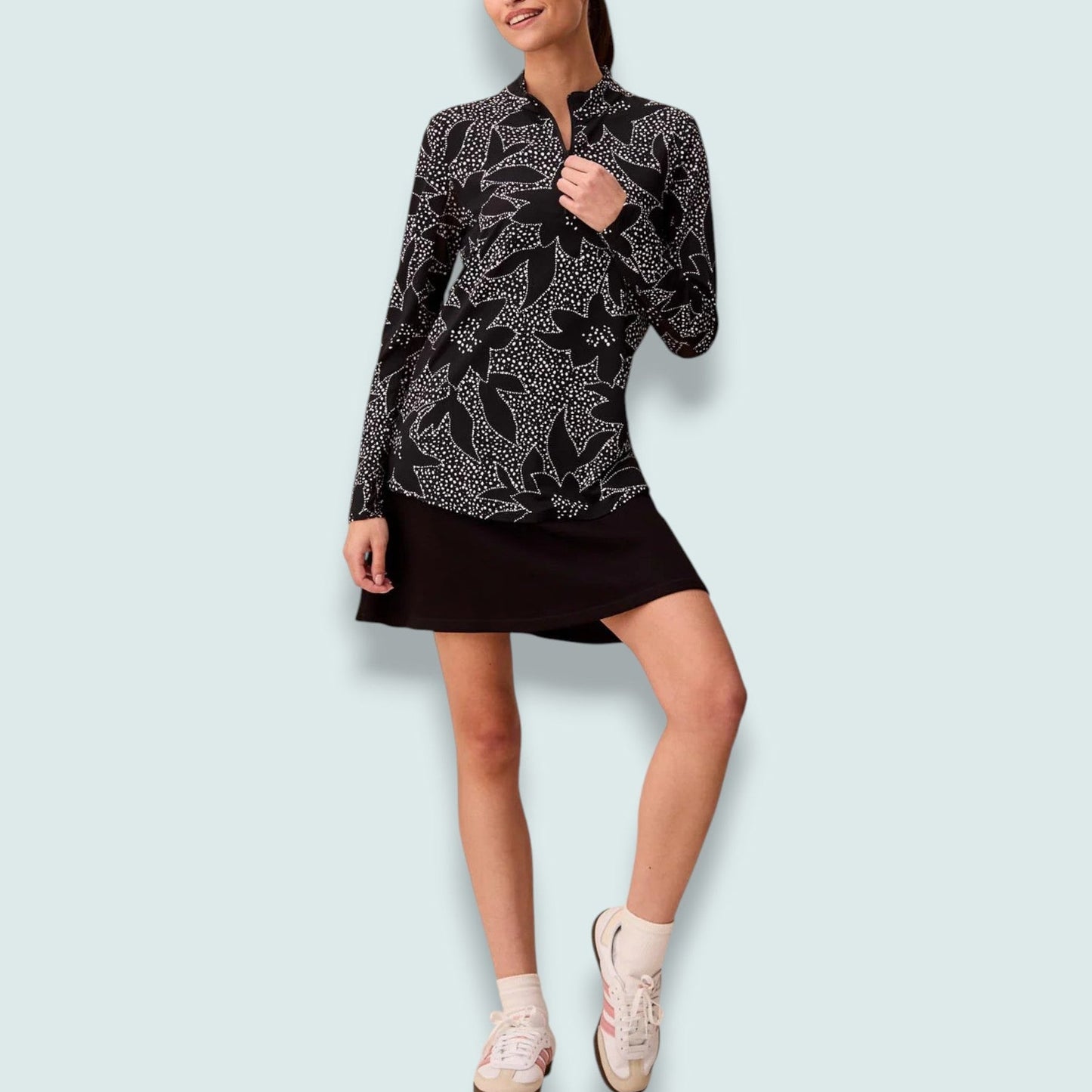 Tribal - High Performance Quarter-Zip Long Sleeve Pullover